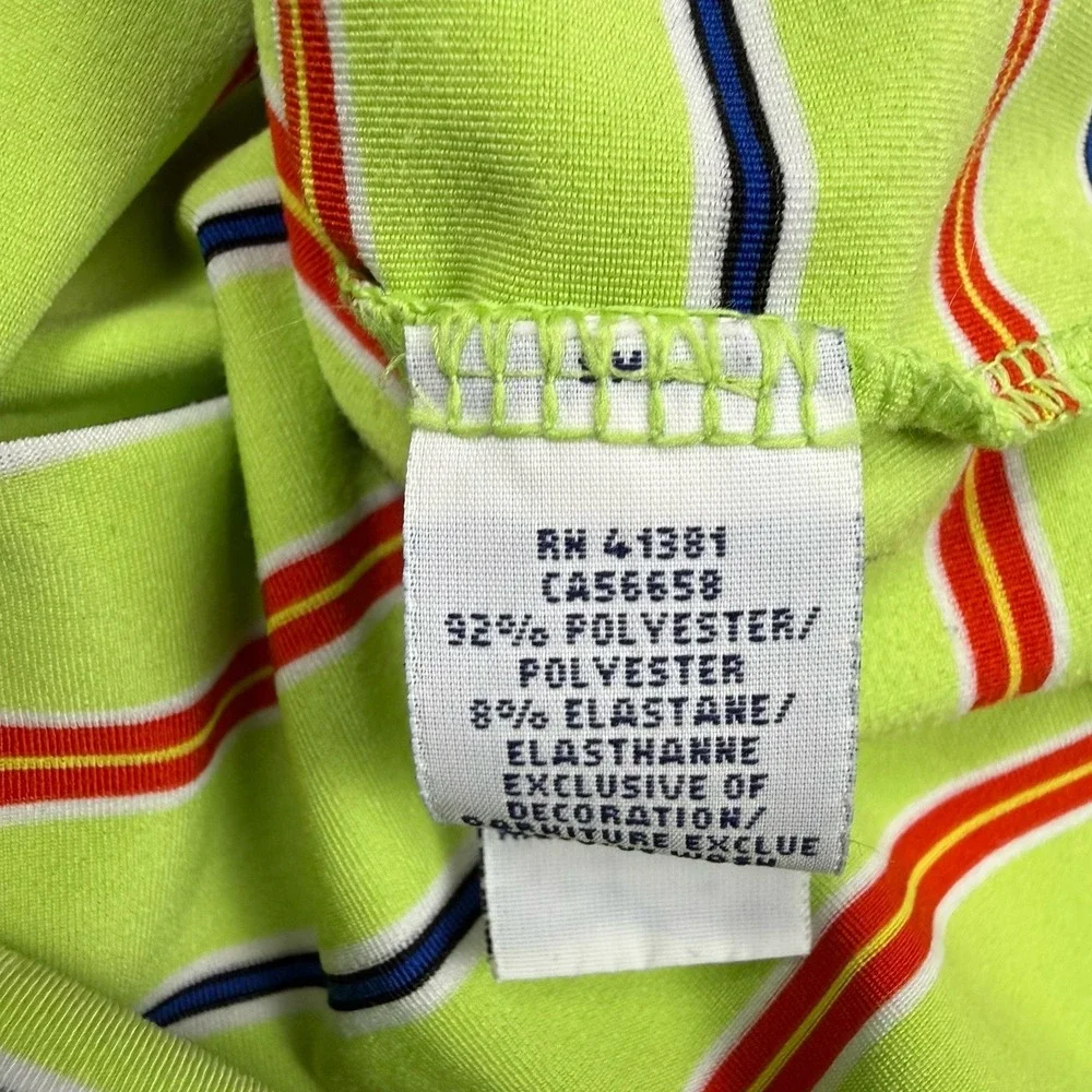 Polo Ralph Lauren Polo Shirt Men's XXL Yellow Green Striped Performance Preppy